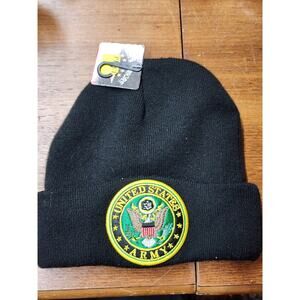 United States Army Seal Black Beanie Hat, Warm Brand New / Licensed WARRIORS